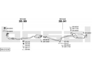 BOSAL 054.212.50 išmetimo sistema 
 Išmetimo sistema -> Išmetimo sistema, visa