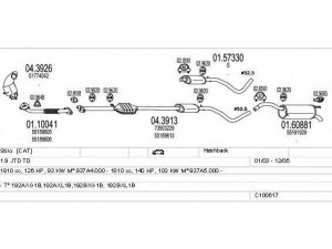 MTS C100617013338 išmetimo sistema 
 Išmetimo sistema -> Išmetimo sistema, visa