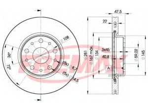 FREMAX BD-9907 stabdžių diskas 
 Stabdžių sistema -> Diskinis stabdys -> Stabdžių diskas
46469907