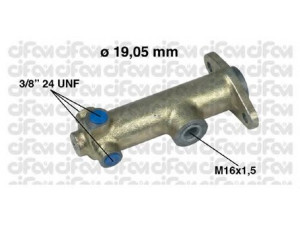 CIFAM 202-035 pagrindinis cilindras, stabdžiai 
 Stabdžių sistema -> Pagrindinis stabdžių cilindras
77 01 007 119, 77 01 348 483, 77 01 365 340