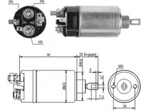 MAGNETI MARELLI 940113050166 solenoidinis jungiklis, starteris