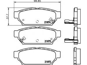 HELLA PAGID 8DB 355 016-701 stabdžių trinkelių rinkinys, diskinis stabdys 
 Techninės priežiūros dalys -> Papildomas remontas
MB928314, MR205377, MR389565, MR389569