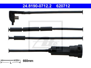 ATE 24.8190-0712.2 įspėjimo kontaktas, stabdžių trinkelių susidėvėjimas 
 Stabdžių sistema -> Susidėvėjimo indikatorius, stabdžių trinkelės
12 38 408, 90343962