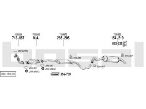 BOSAL 034.189.96 išmetimo sistema 
 Išmetimo sistema -> Išmetimo sistema, visa