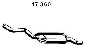 EBERSPÄCHER 17.3.60 galinis duslintuvas 
 Išmetimo sistema -> Duslintuvas
77 00 800 565, 77 00 876 262, 77 01 470 168