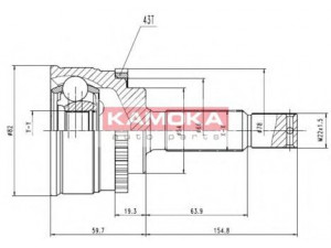 KAMOKA 6870 jungčių komplektas, kardaninis velenas 
 Ratų pavara -> Sujungimai/komplektas
MB 896316