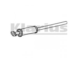 KLARIUS 220773 vidurinis duslintuvas 
 Išmetimo sistema -> Duslintuvas
1307932