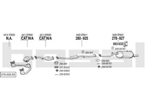 BOSAL 076.030.55 išmetimo sistema 
 Išmetimo sistema -> Išmetimo sistema, visa