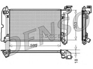 DENSO DRM50010 radiatorius, variklio aušinimas 
 Aušinimo sistema -> Radiatorius/alyvos aušintuvas -> Radiatorius/dalys
164000D200, 164000D210