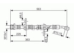 BOSCH 1 987 476 527 stabdžių žarnelė 
 Stabdžių sistema -> Stabdžių žarnelės
46430-SK3-E01, GBH 90287, GBH 253