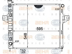 HELLA 8MK 376 774-251 radiatorius, variklio aušinimas 
 Aušinimo sistema -> Radiatorius/alyvos aušintuvas -> Radiatorius/dalys
52079428, 52079428AB, 52079428AC