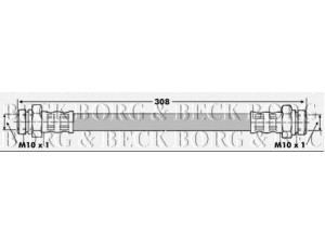 BORG & BECK BBH6807 stabdžių žarnelė 
 Stabdžių sistema -> Stabdžių žarnelės
BC1D43810
