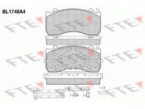 FTE BL1748A4 stabdžių trinkelių rinkinys, diskinis stabdys 
 Techninės priežiūros dalys -> Papildomas remontas
81 50820 5085, 81 50820 6043, 81 50820 6054