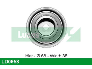 LUCAS ENGINE DRIVE LD0958 įtempiklio skriemulys, paskirstymo diržas