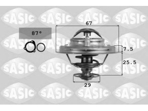 SASIC 9000162 termostatas, aušinimo skystis 
 Aušinimo sistema -> Termostatas/tarpiklis -> Thermostat
075121113A