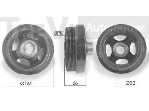 TREVI AUTOMOTIVE PC1112 skriemulys, alkūninis velenas 
 Diržinė pavara -> Dirželio skriemulys
6290300303, A6290300303