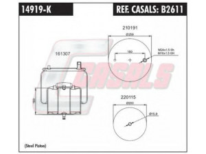 CASALS B2611 dėklas, pneumatinė pakaba
5010557622