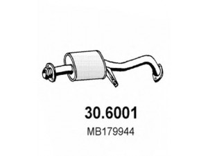 ASSO 30.6001 vidurinis duslintuvas 
 Išmetimo sistema -> Duslintuvas
HR175201, MB179944, MB252507
