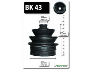 SHAFTEC BK43 gofruotoji membrana, kardaninis velenas 
 Ratų pavara -> Gofruotoji membrana