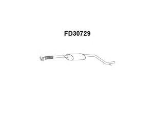 VENEPORTE FD30729 priekinis duslintuvas 
 Išmetimo sistema -> Duslintuvas
1049991, 1092048, 1118683, 1465057