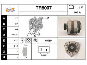 SNRA TR8007 kintamosios srovės generatorius 
 Elektros įranga -> Kint. sr. generatorius/dalys -> Kintamosios srovės generatorius