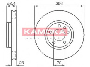 KAMOKA 103660 stabdžių diskas 
 Stabdžių sistema -> Diskinis stabdys -> Stabdžių diskas
5 69 044, 569044, 90392559