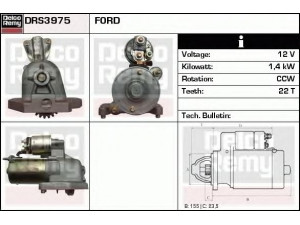 DELCO REMY DRS3975 starteris 
 Elektros įranga -> Starterio sistema -> Starteris
1151642, 1205240, 1388569, 2S7T11000AA