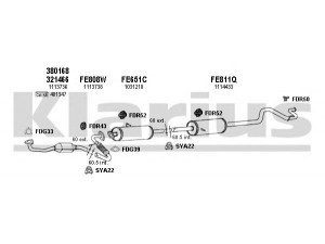 KLARIUS 361511U išmetimo sistema 
 Išmetimo sistema -> Išmetimo sistema, visa