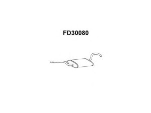 VENEPORTE FD30080 priekinis duslintuvas 
 Išmetimo sistema -> Duslintuvas
6128783