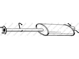 BOSAL 154-221 vidurinis duslintuvas 
 Išmetimo sistema -> Duslintuvas
1019681, 1072023, 1492189, 1492190