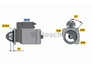 BOSCH 0 986 015 600 starteris 
 Elektros įranga -> Starterio sistema -> Starteris
195 10 05 030 00, 55193410, 6051 28 470