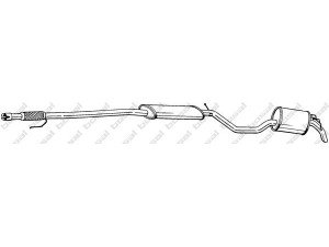 BOSAL 297-003 galinis duslintuvas 
 Išmetimo sistema -> Duslintuvas
46 779 940