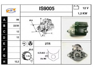 SNRA IS9005 starteris 
 Elektros įranga -> Starterio sistema -> Starteris
8941566710, 8941723260, 8943446930