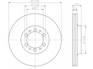 HELLA 8DD 355 105-131 stabdžių diskas 
 Stabdžių sistema -> Diskinis stabdys -> Stabdžių diskas
MB618716, MB928697