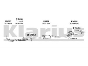 KLARIUS 500021U išmetimo sistema 
 Išmetimo sistema -> Išmetimo sistema, visa