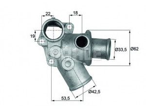 MAHLE ORIGINAL TI 73 80D termostatas, aušinimo skystis 
 Aušinimo sistema -> Termostatas/tarpiklis -> Thermostat
1336A7, 46818413, 5999818, 7589824