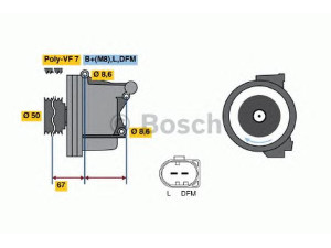 BOSCH 0 122 0AA 1P0 kintamosios srovės generatorius 
 Elektros įranga -> Kint. sr. generatorius/dalys -> Kintamosios srovės generatorius
000 150 22 50, A 000 150 22 50