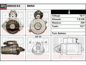 DELCO REMY DRS0243 starteris 
 Elektros įranga -> Starterio sistema -> Starteris
12417835126, 12417835737, 7835126