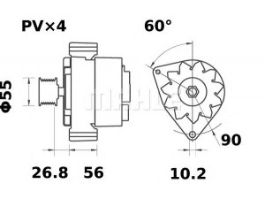 MAHLE ORIGINAL MG 5 kintamosios srovės generatorius
00 11 225 650