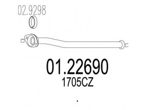 MTS 01.22690 išleidimo kolektorius 
 Išmetimo sistema -> Išmetimo vamzdžiai
1705CZ