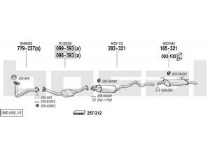 BOSAL 060.082.15 išmetimo sistema 
 Išmetimo sistema -> Išmetimo sistema, visa
