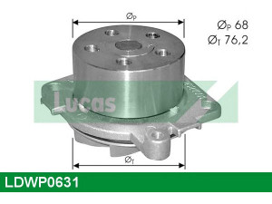 LUCAS ENGINE DRIVE LDWP0631 vandens siurblys 
 Aušinimo sistema -> Vandens siurblys/tarpiklis -> Vandens siurblys
60608898, 60816231