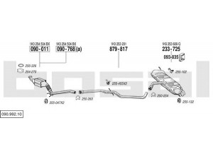BOSAL 090.992.10 išmetimo sistema 
 Išmetimo sistema -> Išmetimo sistema, visa