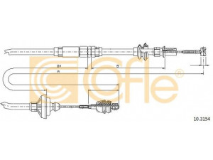 COFLE 10.3154 sankabos trosas 
 Dviratė transporto priemonės -> Kabeliai ir tachometro velenaai -> Sankabos trosas
6K1721335J