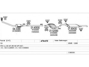MTS C380330003188 išmetimo sistema 
 Išmetimo sistema -> Išmetimo sistema, visa