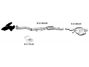 EBERSPÄCHER 212181 išmetimo sistema 
 Išmetimo sistema -> Išmetimo sistema, visa