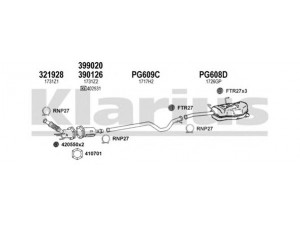KLARIUS 630748U išmetimo sistema 
 Išmetimo sistema -> Išmetimo sistema, visa