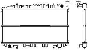 SAKURA  Automotive 1340-0107 radiatorius, variklio aušinimas