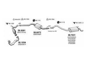 ASSO ART3810 išmetimo sistema 
 Išmetimo sistema -> Išmetimo sistema, visa
