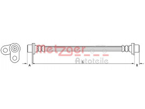 METZGER 4110746 stabdžių žarnelė 
 Stabdžių sistema -> Stabdžių žarnelės
4806.J1, 4650A243, 4806.J1